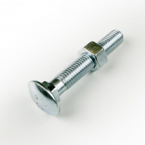 M12x50 CL4.6 Z/P Cup Hd Bolt & Nut-150