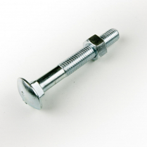 M12x100 CL4.6 Z/P Cup Hd Bolt & Nut-100