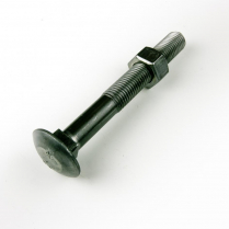 M16x140 CL4.6 Blk Cup Hd Bolt & Nut-50