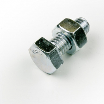 1/2x1.1/2 BSW Z/P Hex Bolt & Nut-100