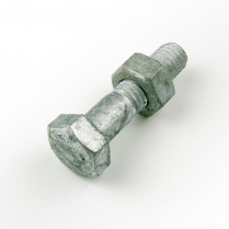 1/2x2 BSW Gal Hex Bolt & Nut-100