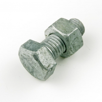 5/8x1.3/4 BSW Gal Hex Bolt & Nut-100*