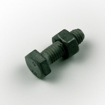 M06x20 CL4.6 Gal Hex Bolt & Nut-200