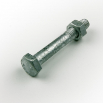 M08x55 CL4.6 Gal Hex Bolt & Nut-150