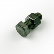 M12x25 CL4.6 Blk Hex Bolt & Nut-250