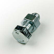 M12x25 CL4.6 Z/P Hex Bolt & Nut-250