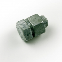 M16x25 CL4.6 Gal Hex Bolt & Nut-100