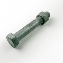 M16x90 CL4.6 Gal Hex Bolt & Nut-75