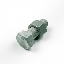 M20x55 CL4.6 Gal Hex Bolt & Nut-50