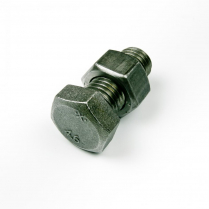 M24x50 CL4.6 Blk Hex Bolt & Nut-25