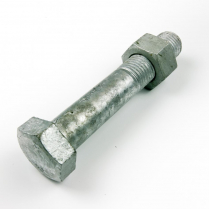 M27x160 CL4.6 Gal Hex Bolt & Nut-10