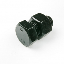M16x25 CL8.8 Blk Hex Bolt & Nut-25