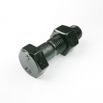 M20x80 CL8.8 Blk Hex Bolt & Nut-20