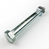 M24x150 CL8.8 Z/P Hex Bolt & Nut-5