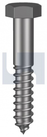 8mmx130 CL4.6 Gal Hex Head Coach Screw