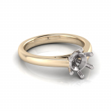 Half Round Shank | Round Six Claw Setting