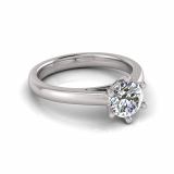 Half Round Shank | Round Six Claw Setting