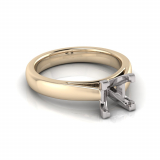 Half Round Shank | Corner Four Claw Setting