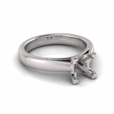 Half Round Shank | Corner Four Claw Setting