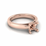 Half Round Shank | Corner Four Claw Setting