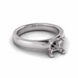 Half Round Shank | Corner Four Claw Setting