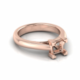 Half Round Shank | Corner Four Claw Setting