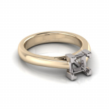 Half Round Shank | Corner Four Claw Setting