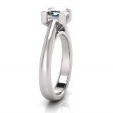 Half Round Shank | Corner Four Claw Setting