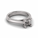 Half Round Shank | Corner Four Claw Setting