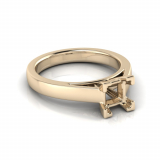 Half Round Shank | Corner Four Claw Setting