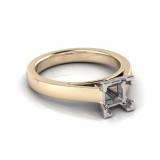 Half Round Shank | Corner Four Claw Setting