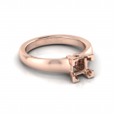 Half Round Shank | Corner Four Claw Setting