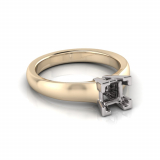 Half Round Shank | Corner Four Claw Setting