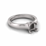 Half Round Shank | Corner Four Claw Setting