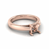 Half Round Shank | Princess Four Claw Setting