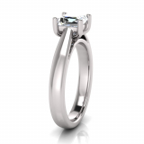 Half Round Shank | Princess Four Claw Setting