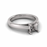 Half Round Shank | Princess Four Claw Setting