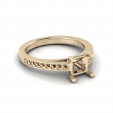 Pave Set Shoulder Shank | Princess Four Claw Setting