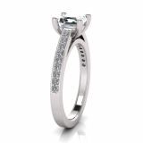 Pave Set Shoulder Shank | Princess Four Claw Setting