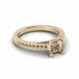 Pave Set Shoulder Shank | Princess Corner Four Claw Setting