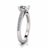 Pave Set Shoulder Shank | Princess Corner Four Claw Setting