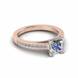 Pave Set Shoulder Shank | Princess Corner Four Claw Setting