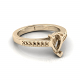 Pave Set Shoulder Shank | Pear Shaped Setting