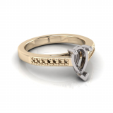 Pave Set Shoulder Shank | Pear Shaped Setting