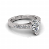 Pave Set Shoulder Shank | Pear Shaped Setting