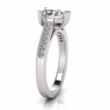 Pave Set Shoulder Shank | Pear Shaped Setting