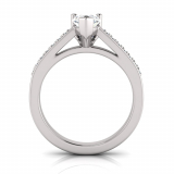 Pave Set Shoulder Shank | Pear Shaped Setting