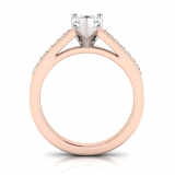 Pave Set Shoulder Shank | Pear Shaped Setting