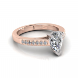 Pave Set Shoulder Shank | Pear Shaped Setting