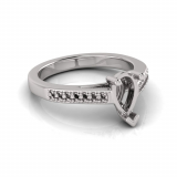 Pave Set Shoulder Shank | Pear Shaped Setting